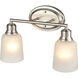 Amberle 2 Light 15.25 inch Brushed Nickel Vanity Light Wall Light